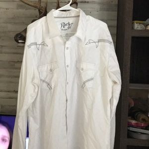 2 Pearl snap rock 47 western button ups